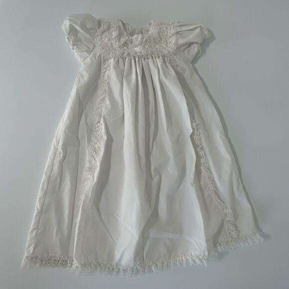 Alexis Christening Gown Dress Vintage 3 months Made in USA White Lace Baptism - Picture 1 of 10